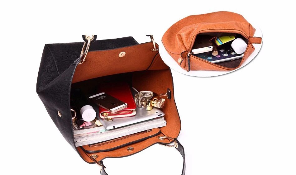 come4buy.com-Луксузни кожни чанти за рамо за жени Големи чанти