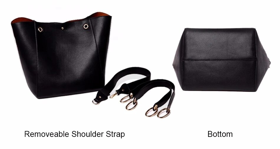 come4buy.com-Luksus læder skuldertasker til kvinder Store punge