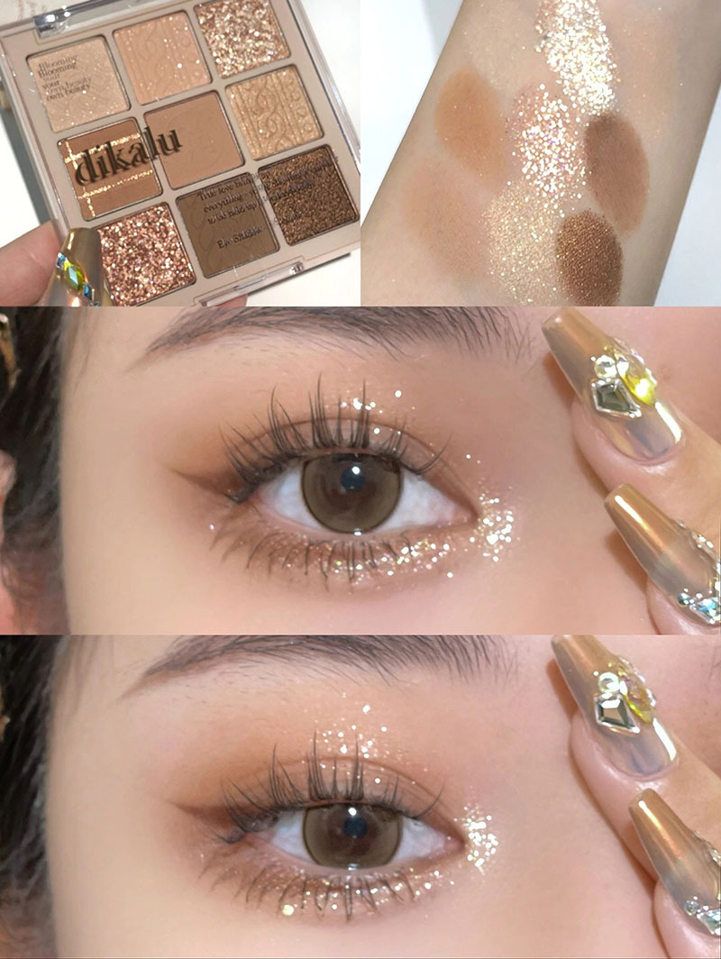 come4buy.com-9-Color Eye Shadow Palette Glitter Pearly Eyeshadow