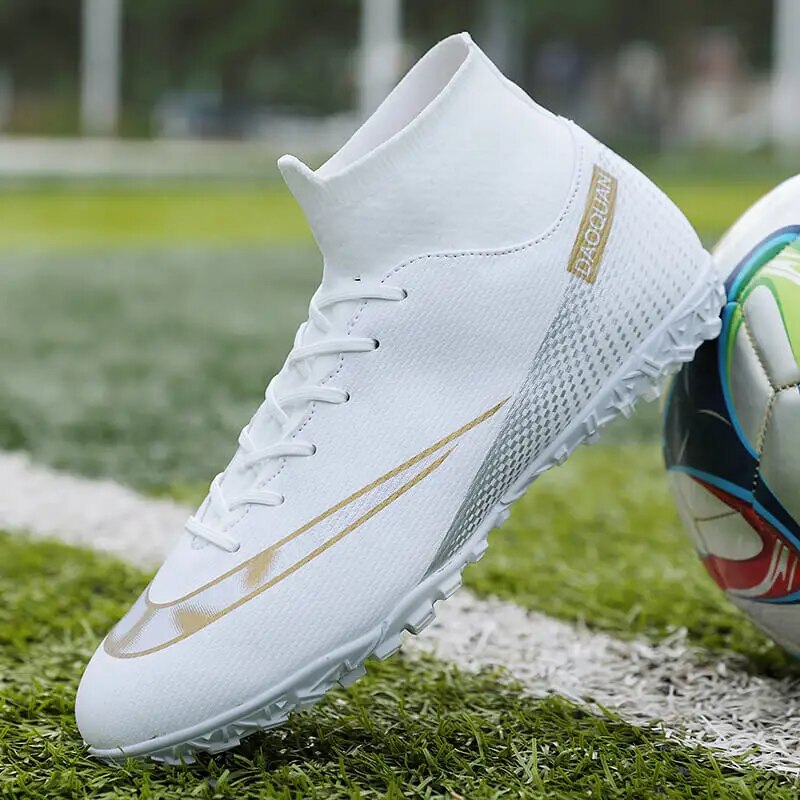 come4buy.com-Фудбалски обувки Фудбалски обувки за футсал Тренинг со високи кроеви фудбалски чевли за на отворено