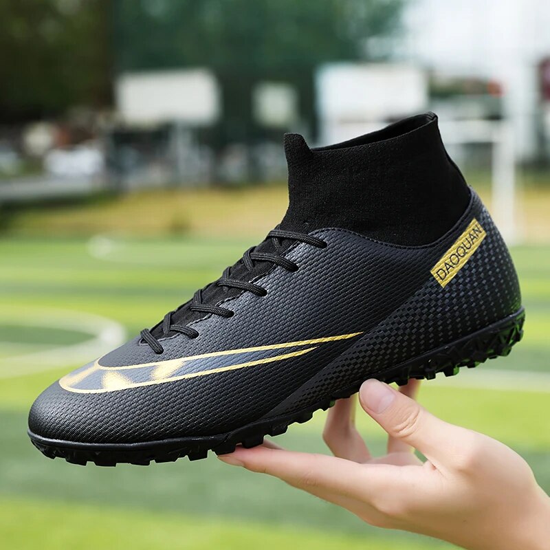 come4buy.com-Football Shoes Futsal Training High Cut Soccer Shoes Outdoor Sneaker