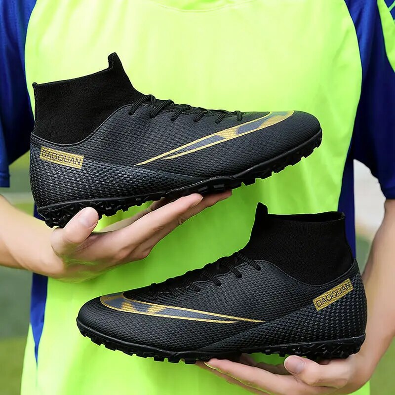 come4buy.com-Football Shoes Futsal Training High Cut Soccer Shoes Panlabas na Sneaker