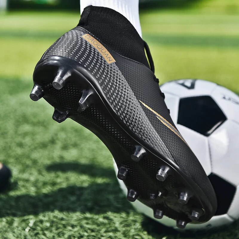 come4buy.com-Fotball Shoes Futsal Training High Cut Soccer Shoes Outdoor Sneaker