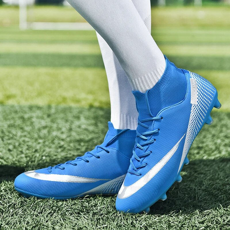 come4buy.com-Football Shoes Futsal Training High Cut Soccer Shoes Sab nraum zoov Sneaker