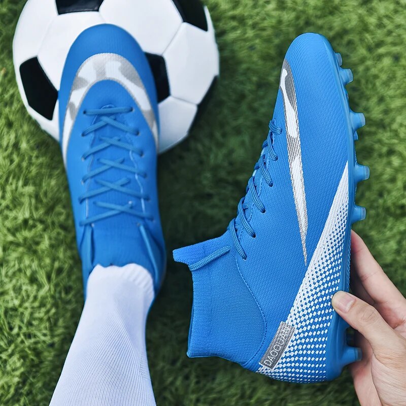 come4buy.com-Football Shoes Futsal Training High Cut Soccer Shoes Outdoor Sneaker