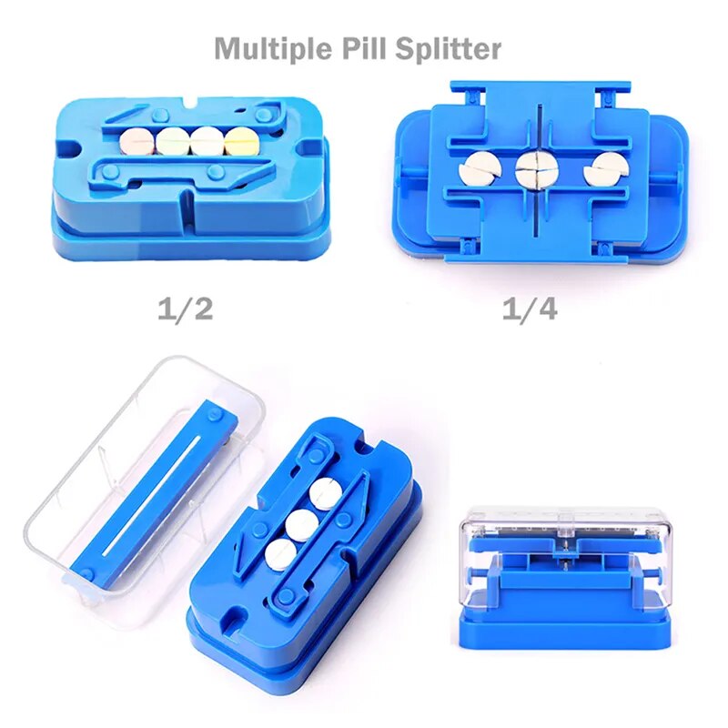 come4buy.com-Portable Medication Taker Medikamenten-Aufbewahrungsbox Anti-Pollution Pill Crusher