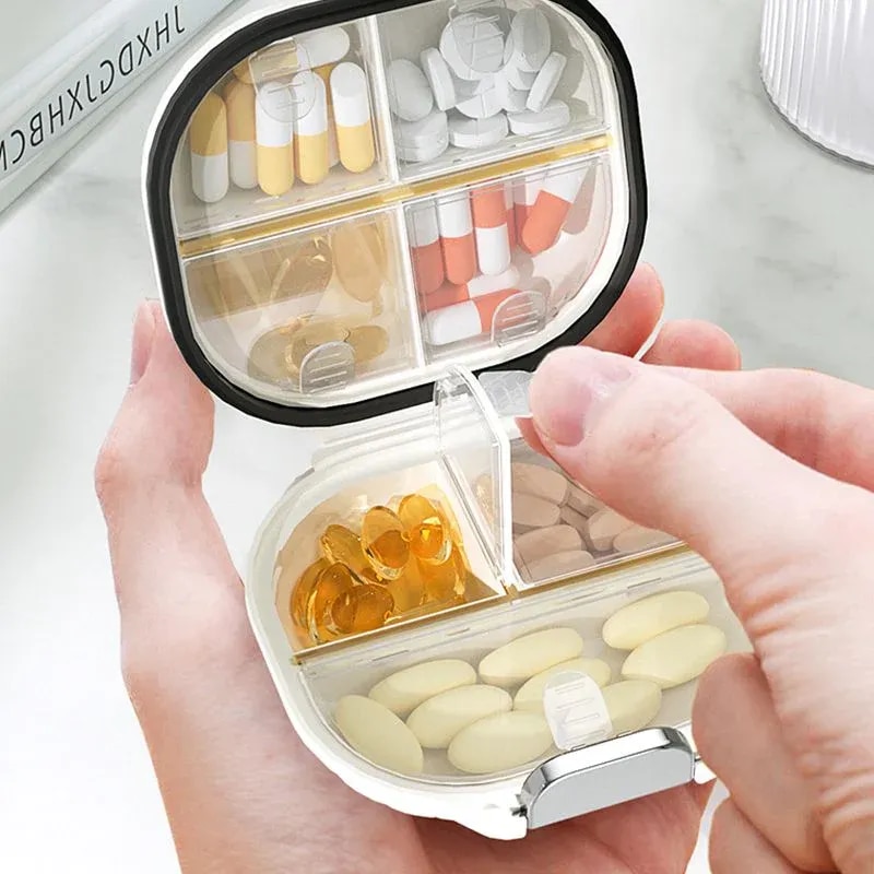 come4buy.com-Mini Portable Pill Box Travel for Seven Days Storage Box
