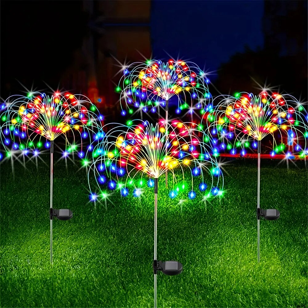 come4buy.com-Solar Firework Light Outdoor Garden Flower Lights