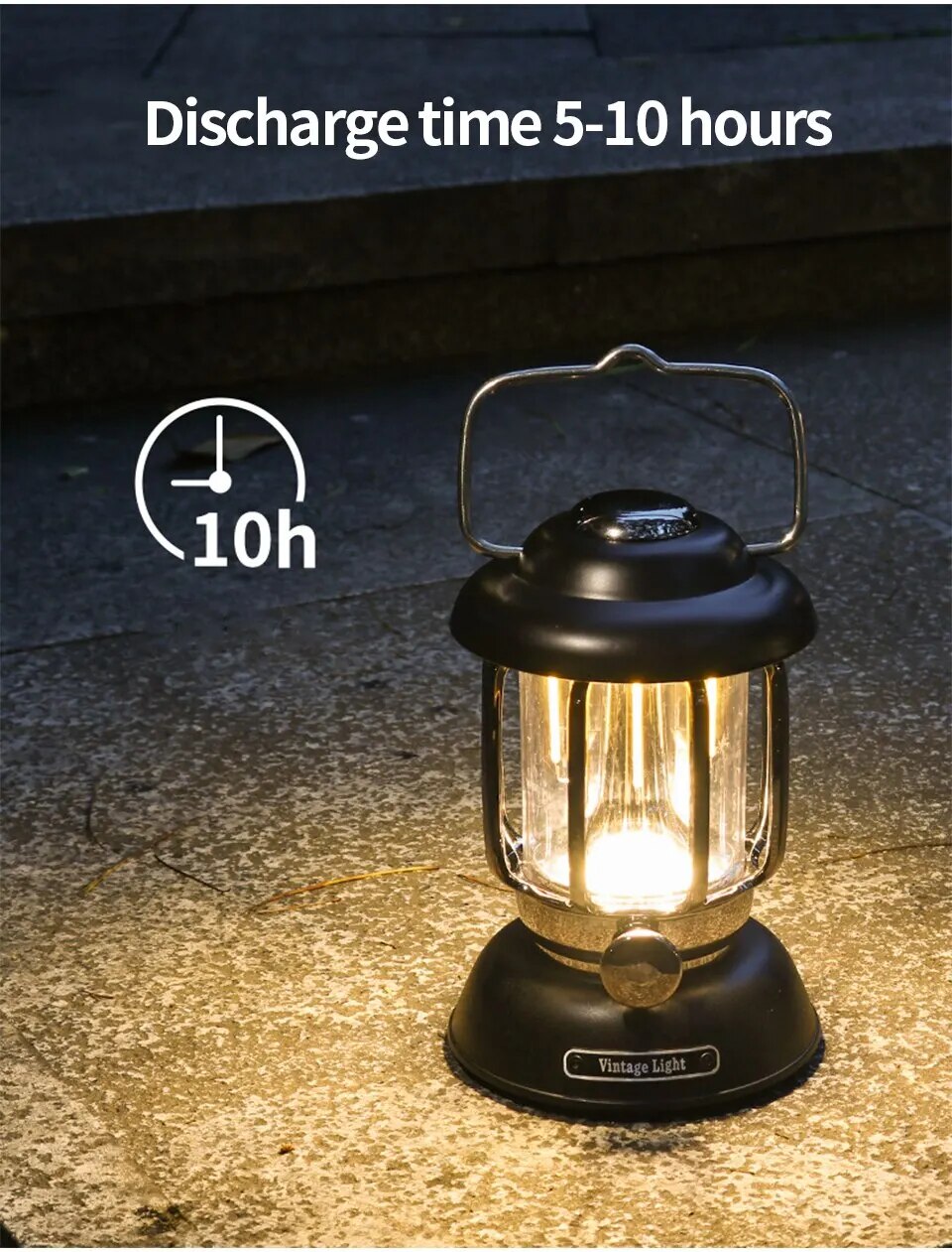 come4buy.com-Outdoor Camping Lantern Portable USB Nofëllbar Lamp