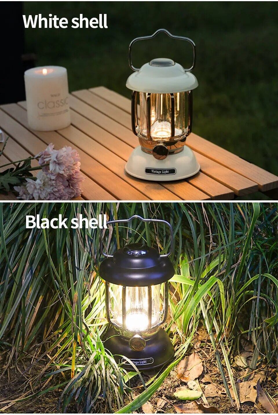 come4buy.com-Outdoor Camping Lantern Portable USB Rechargeable Lamp