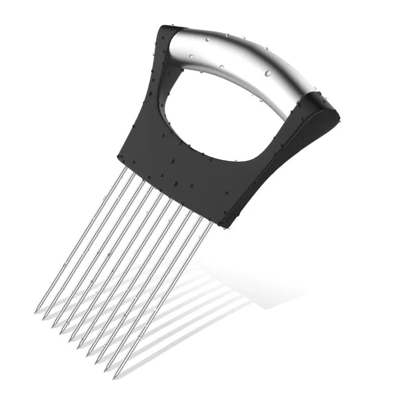come4buy.com-Stainless Steel Onion Cutter Holder Food Slicers