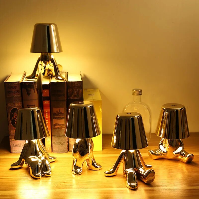 come4buy.com-Golden Statue Table Lamp With Different Movements
