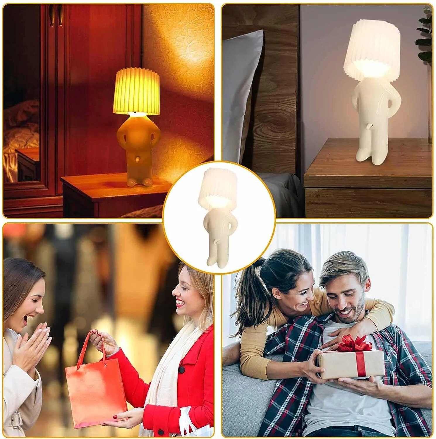 come4buy.com-Չարաճճի տղայի ստեղծագործական սեղանի լամպ Եզակի LED գիշերային լույս