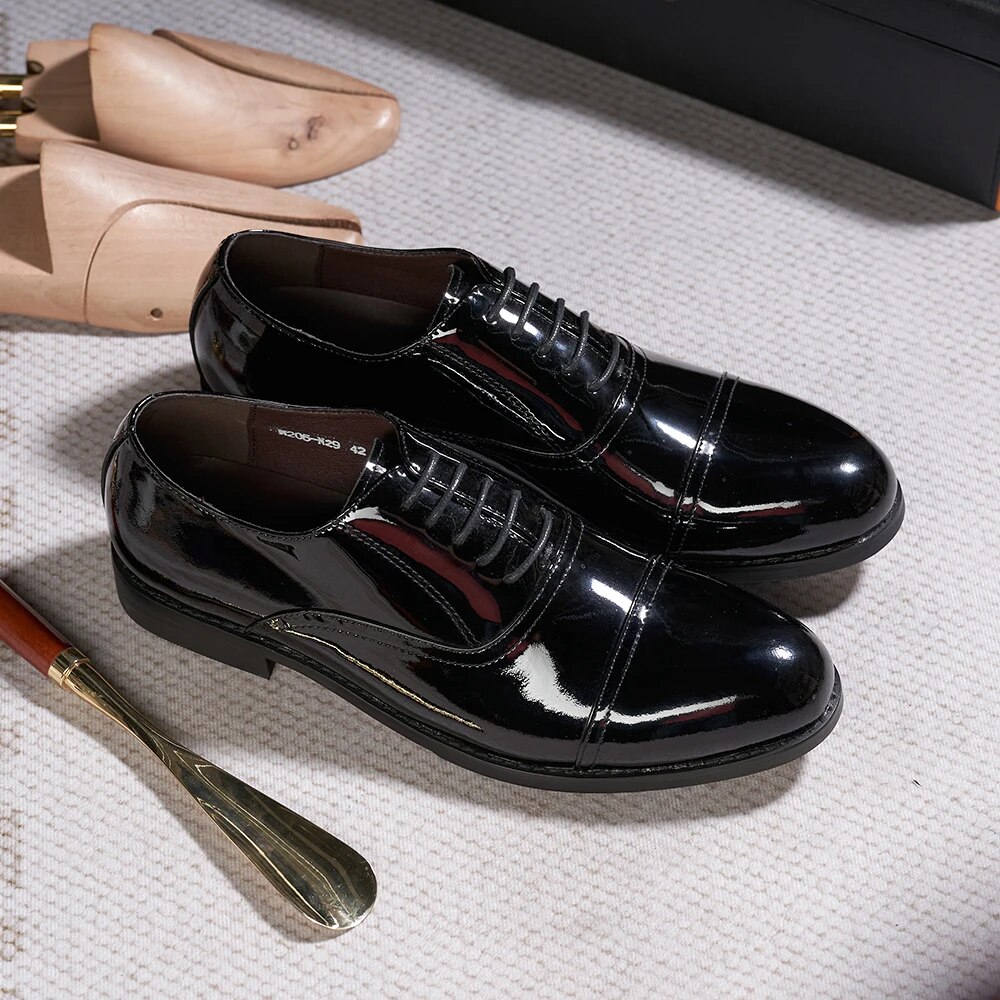 come4buy.com-Mens Patent Leather Shoes
