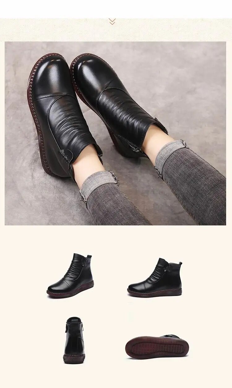 come4buy.com-Women's Black Ankle Boots
