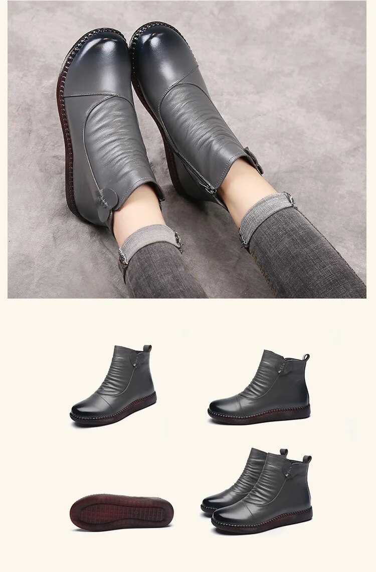 come4buy.com-Women's Black Ankle Boots