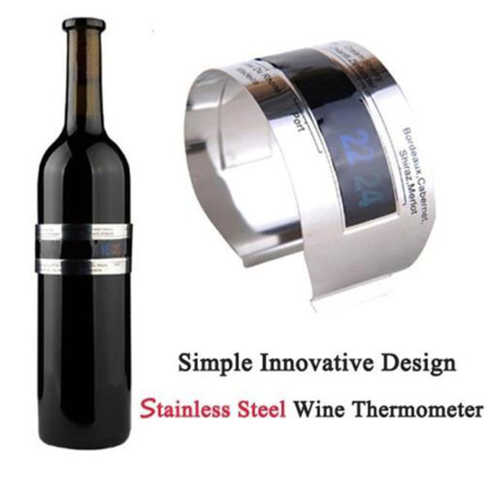 come4buy.com-Termómetro para vino Pantalla LCD Sensor de clip