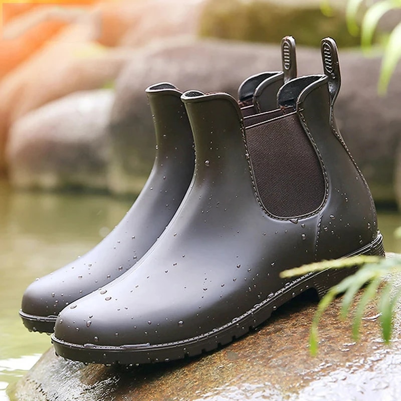 come4buy.com-Ankle Rain Boots Pambabae