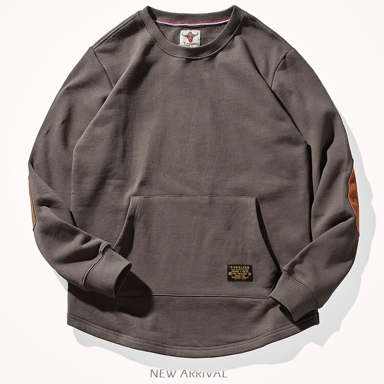 come4buy.com-Retro Heavyweight Velvet Kangaroo Pocket Sweatshirts