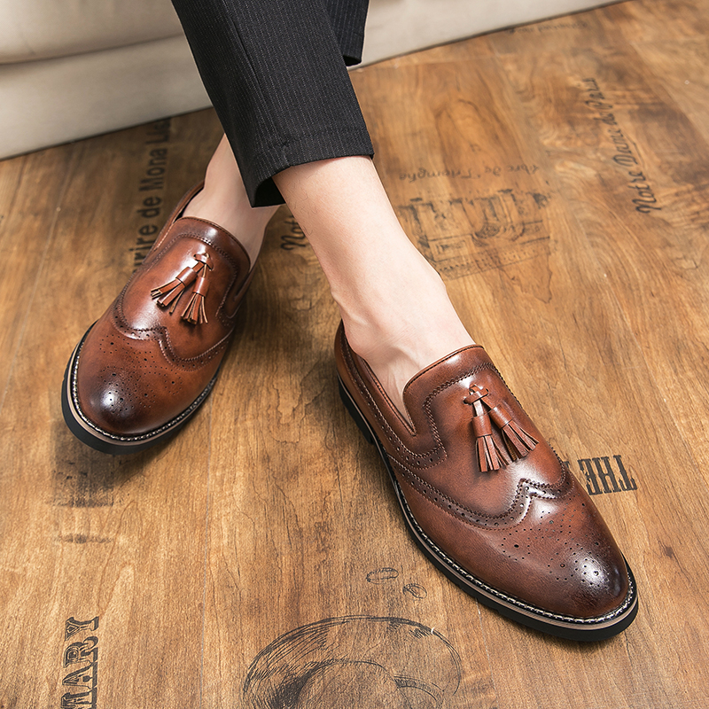 Come4Buy-eShop come4buy.com-Mens Brown Dress Loafers