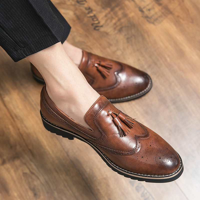 Come4Buy-eShop come4buy.com-Mens Brown Dress Loafers